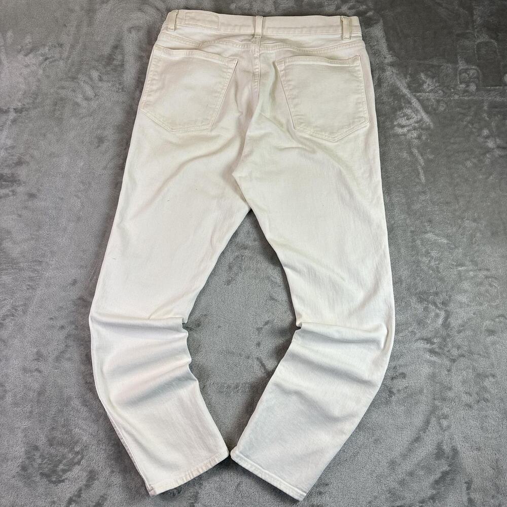 Josette White Denim Jeans Womens Size 30 Straight Leg Minimalist Clean